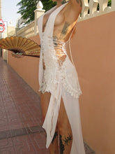 Load image into Gallery viewer, Upcycled chiffon doily dress