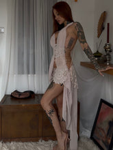Load image into Gallery viewer, Upcycled chiffon doily dress