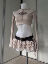Load image into Gallery viewer, Sand printed distressed top and micro skirt set
