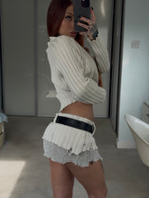 Load image into Gallery viewer, White/grey upcycled jumper set
