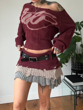 Load image into Gallery viewer, Upcycled vintage off shoulder jumper set
