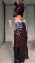 Load image into Gallery viewer, Lace distressed maxi skirt set
