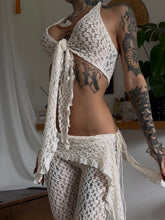 Load image into Gallery viewer, Cream lace halter top
