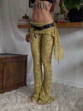 Load image into Gallery viewer, Mustard lace flared pants (one off)

