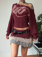 Load image into Gallery viewer, Upcycled vintage off shoulder jumper set
