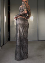 Load image into Gallery viewer, Strapless top and maxi skirt set- snake print

