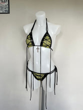 Load image into Gallery viewer, Lace eyelet bikini, yellow
